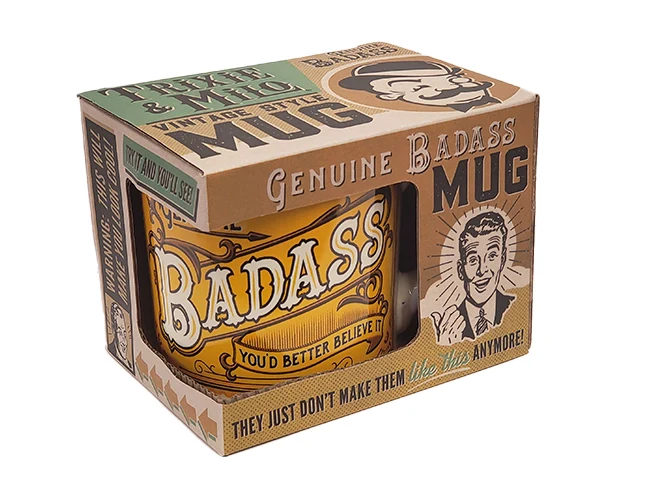 "Genuine Badass" Porcelain Mug - Image 3