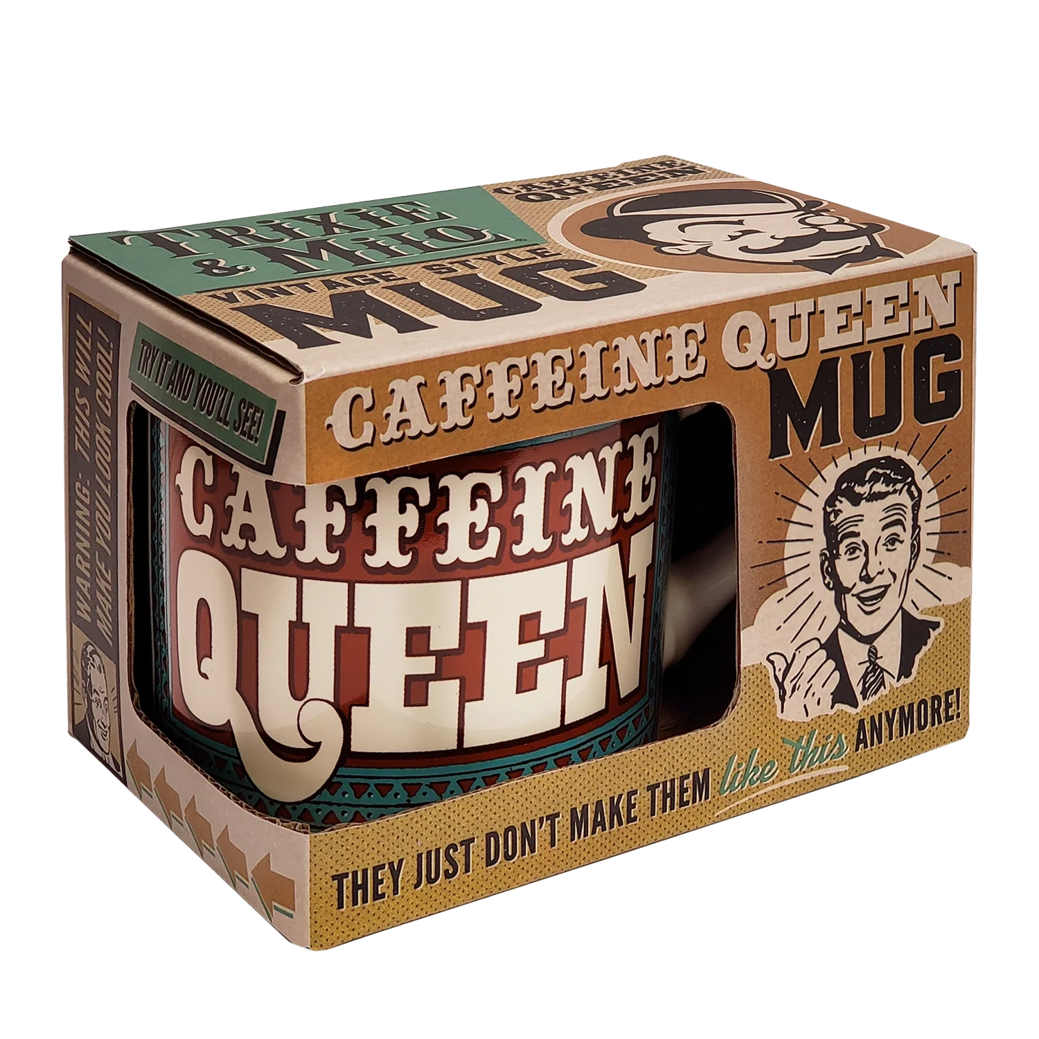 "Caffeine Queen" Porcelain Mug - Image 3
