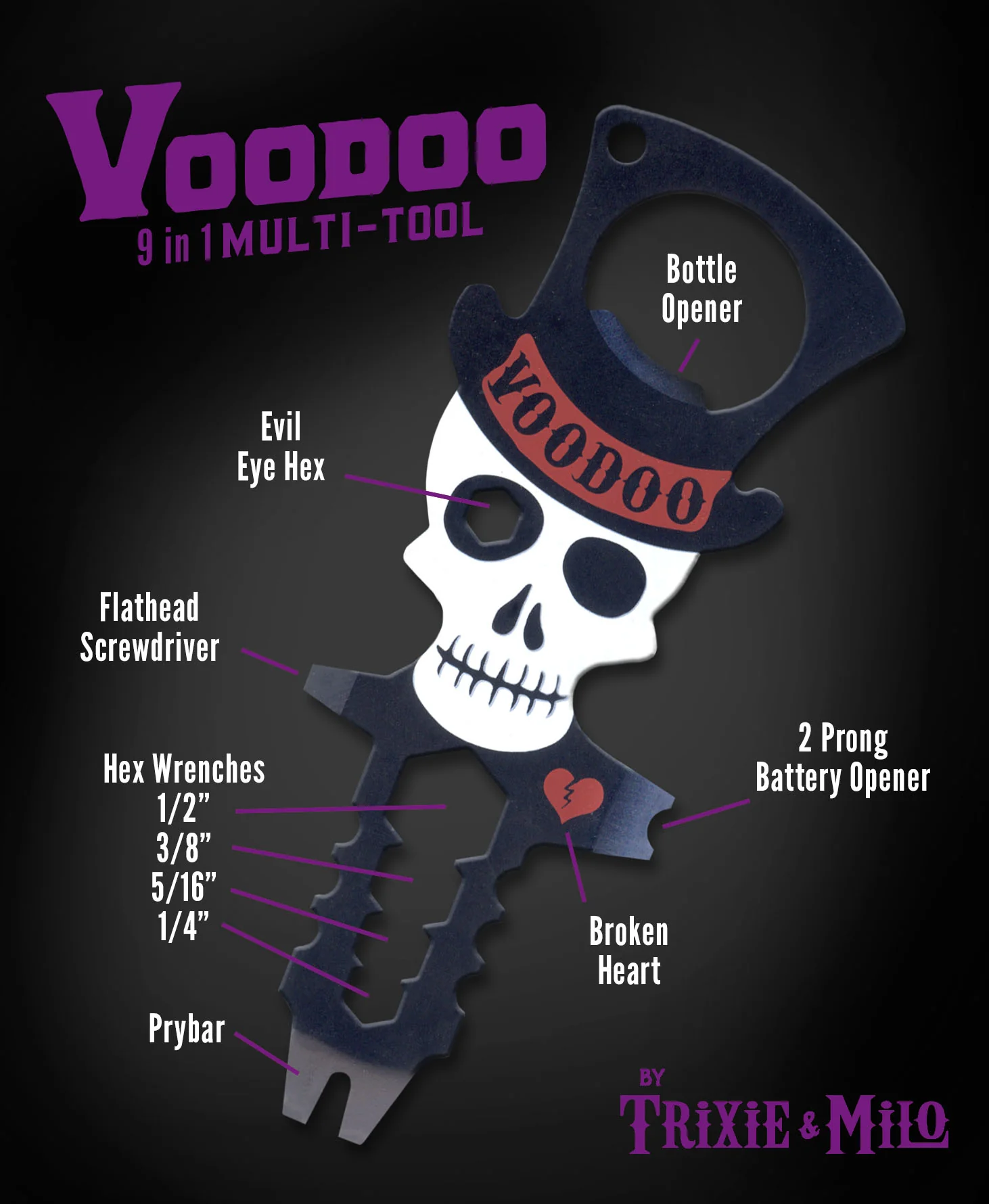 "Voodoo Doll" Multi-tool Pry Bar and Bottle Opener - Image 3