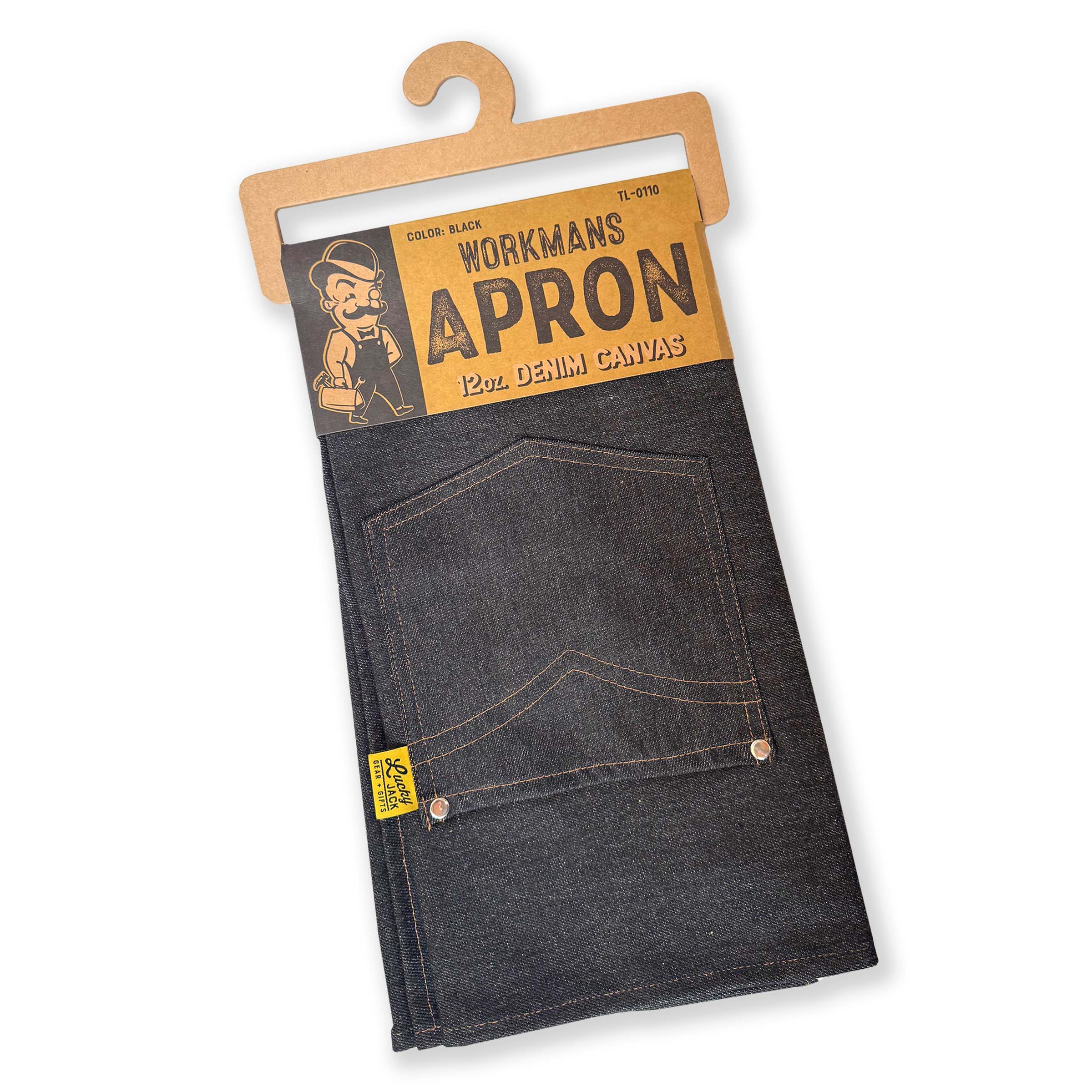 Workmans Apron - Black, Denim - Image 4
