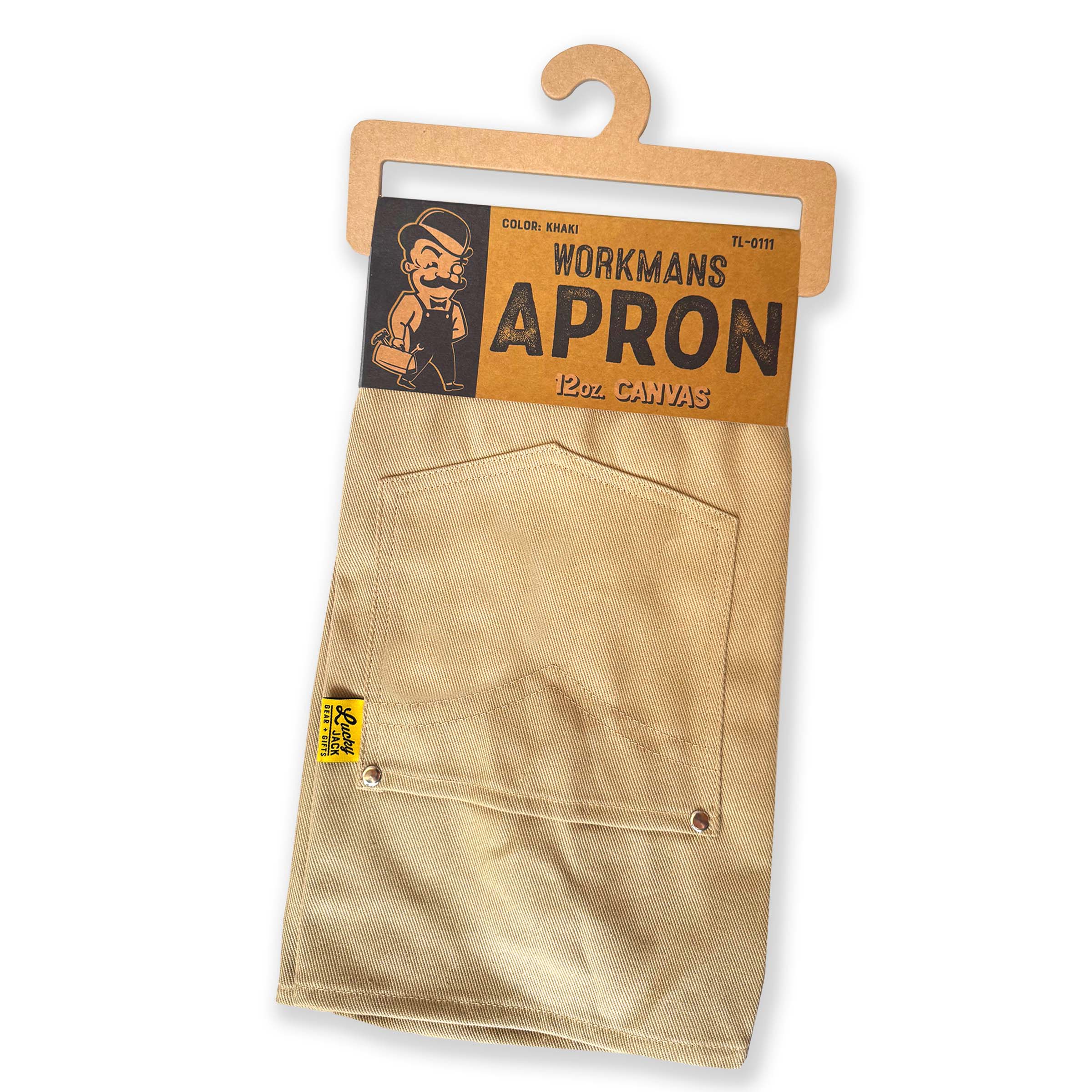 Workmans Apron - Khaki, Cotton - Image 3